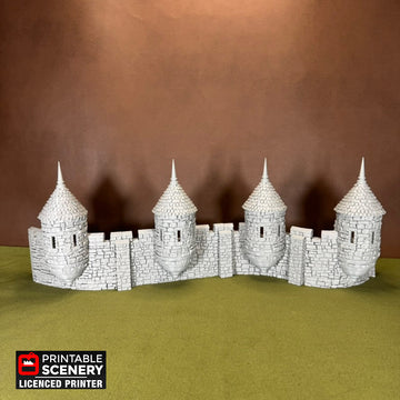HEX Castle Wall Turrets - Short Version