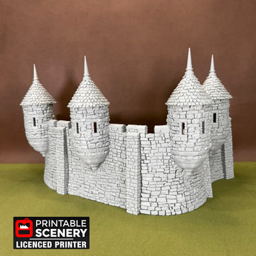 HEX Castle Wall Turrets - Tall Version