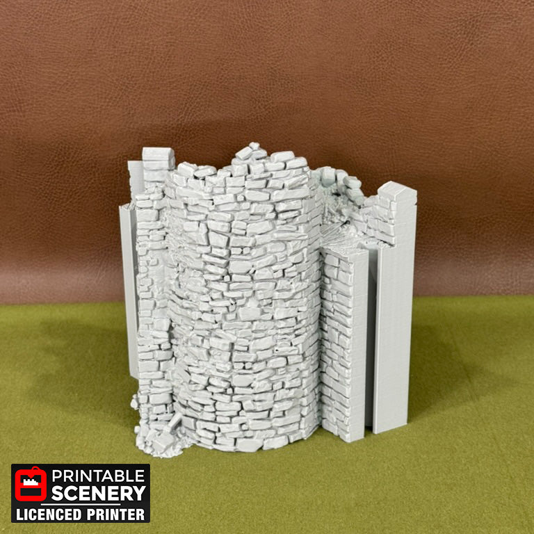 Ruined Hex Castle Oval Bastion