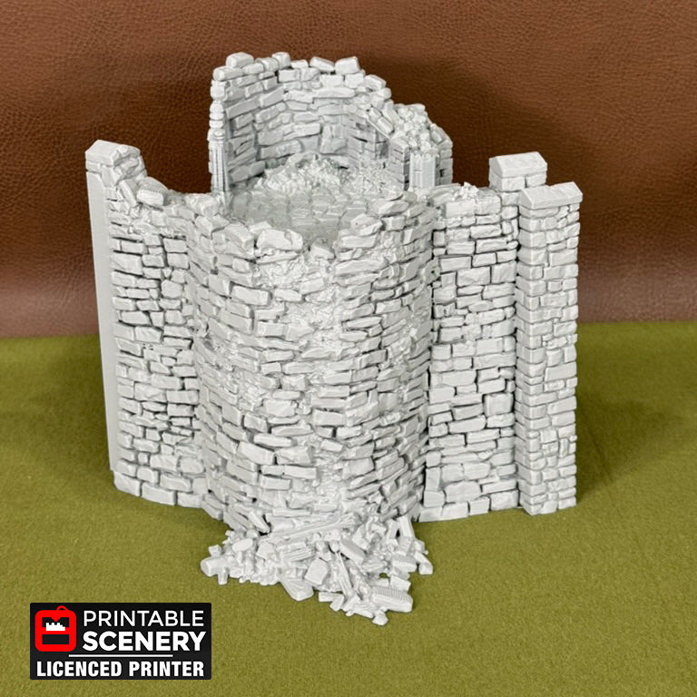 Ruined Hex Castle Oval Bastion