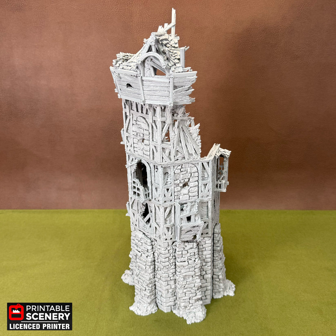 Ruined Wattle And Daub Hex Tower