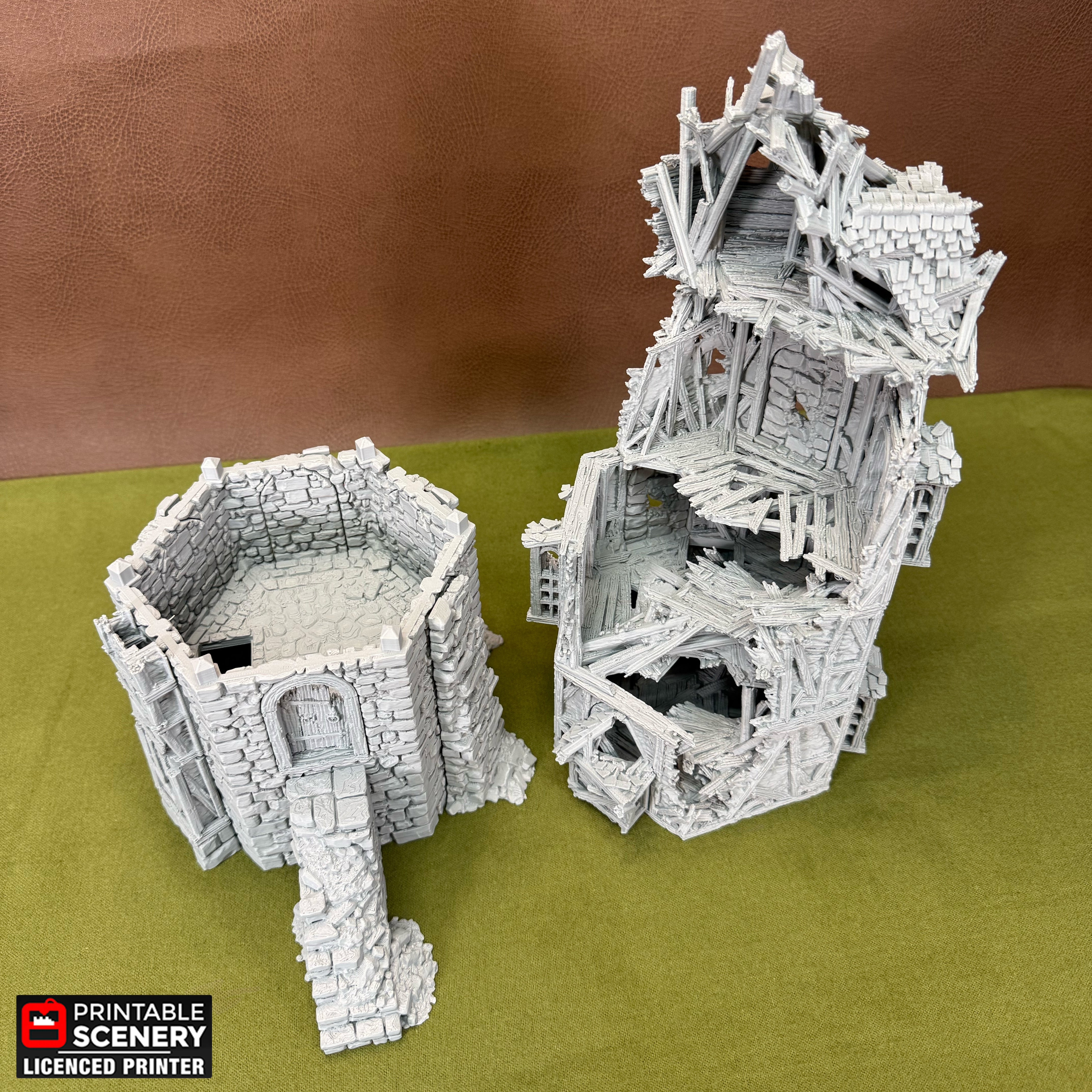 Ruined Wattle And Daub Hex Tower