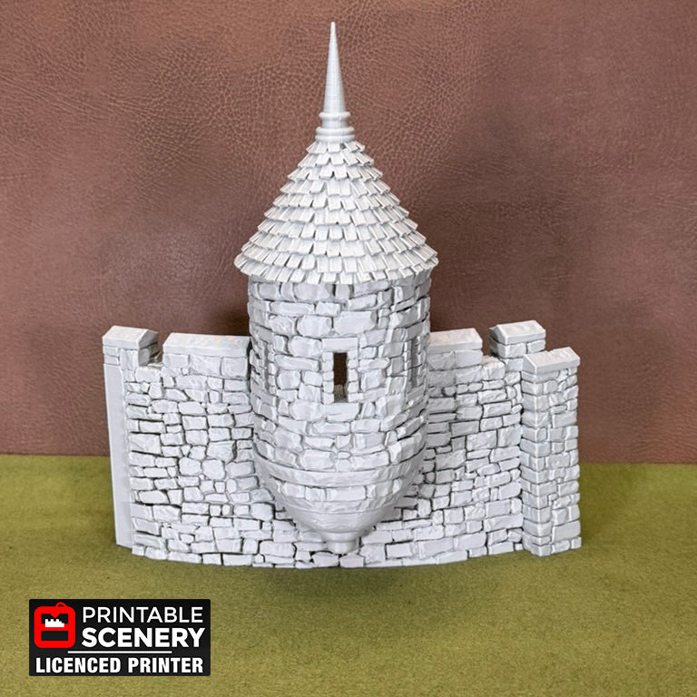 HEX Castle Wall Turrets - Short Version