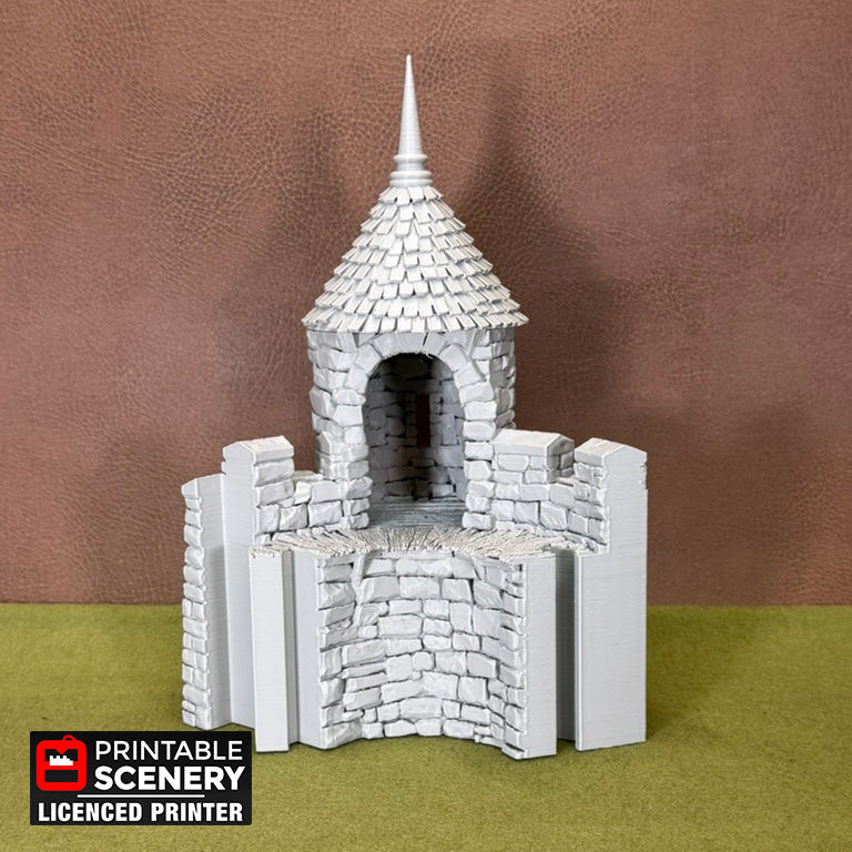HEX Castle Wall Turrets - Short Version