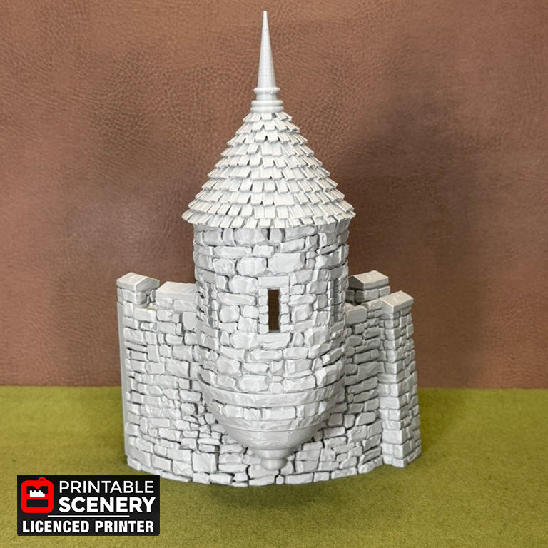 HEX Castle Wall Turrets - Short Version