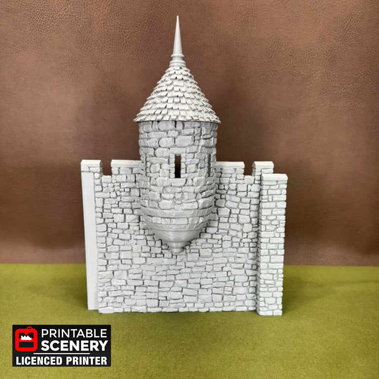 HEX Castle Wall Turrets - Tall Version
