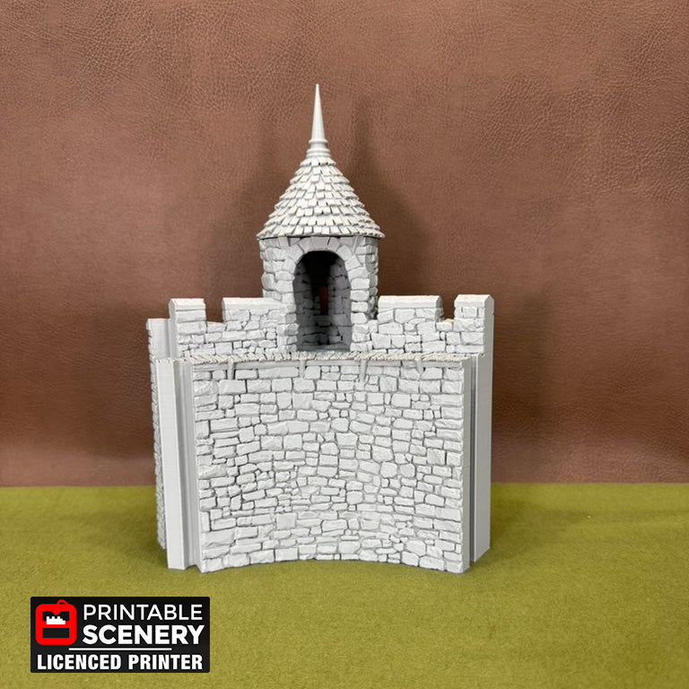 HEX Castle Wall Turrets - Tall Version