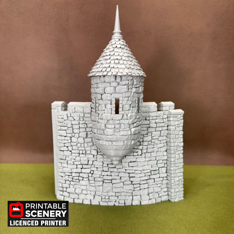 HEX Castle Wall Turrets - Tall Version