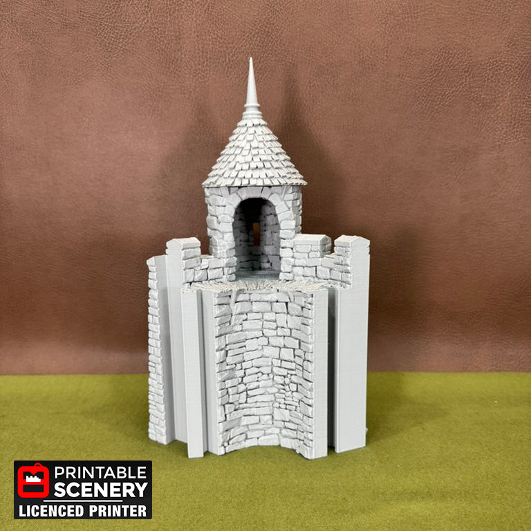 HEX Castle Wall Turrets - Tall Version