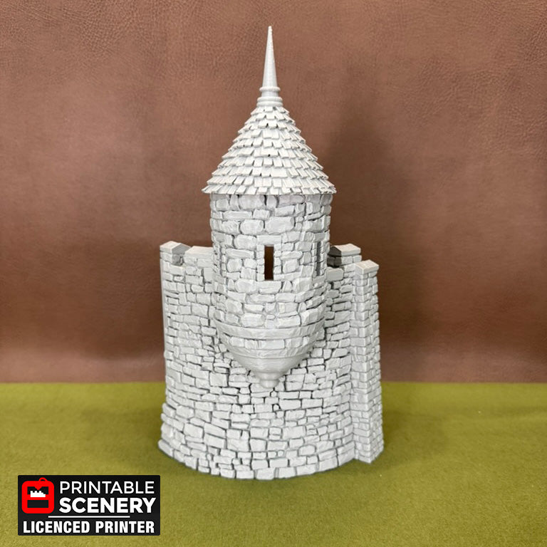 HEX Castle Wall Turrets - Tall Version